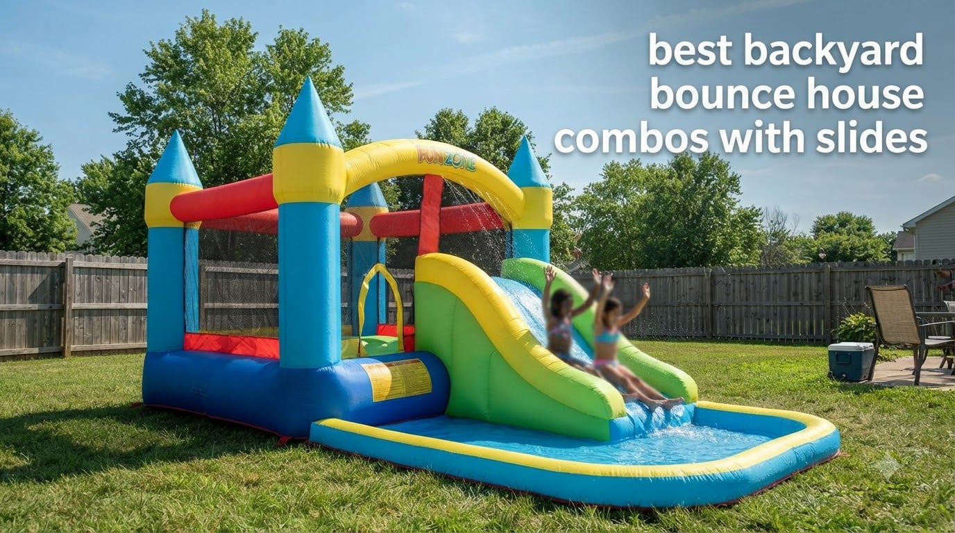best backyard bounce house combos with slides