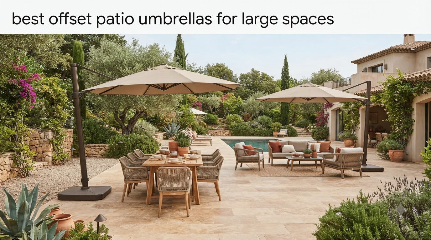best offset patio umbrellas for large spaces