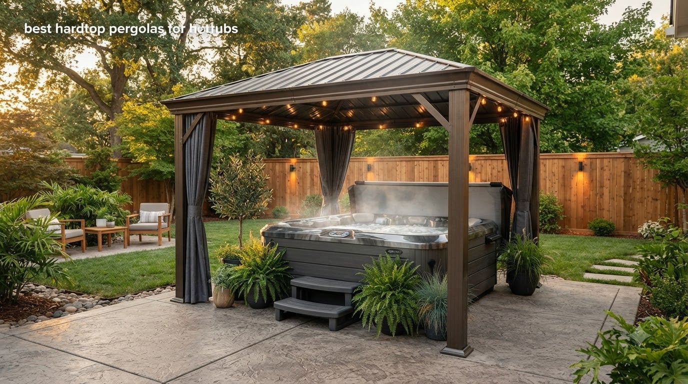 best hardtop pergolas for hot tubs