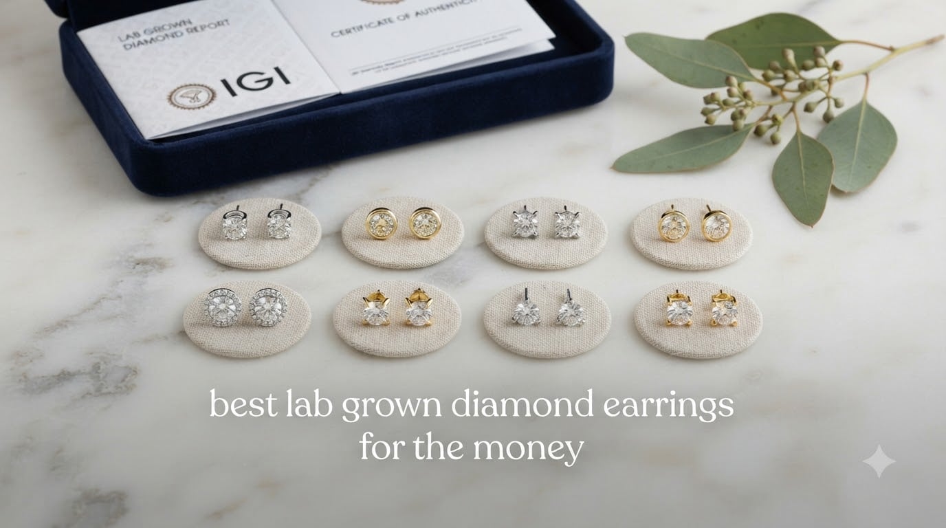 best lab grown diamond earrings for the money