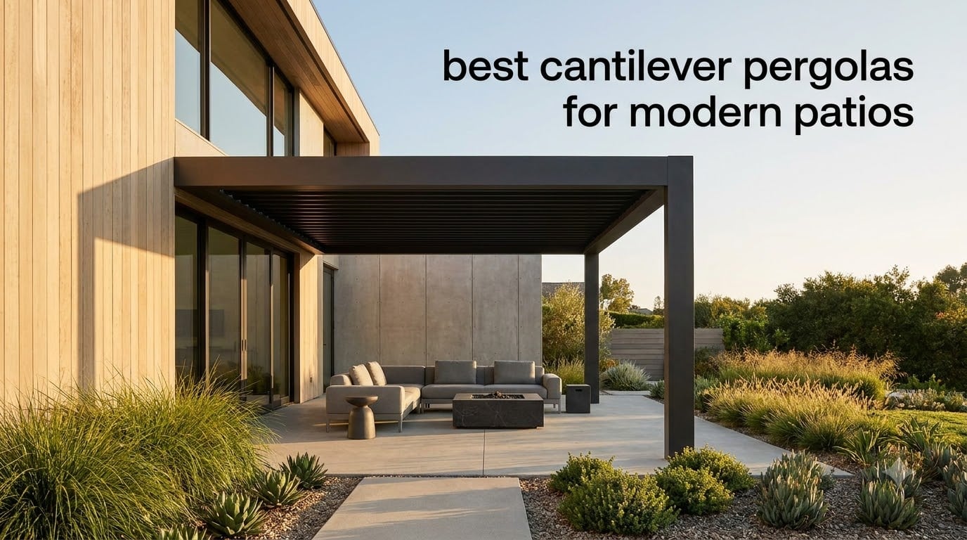 best cantilever pergolas for modern patios