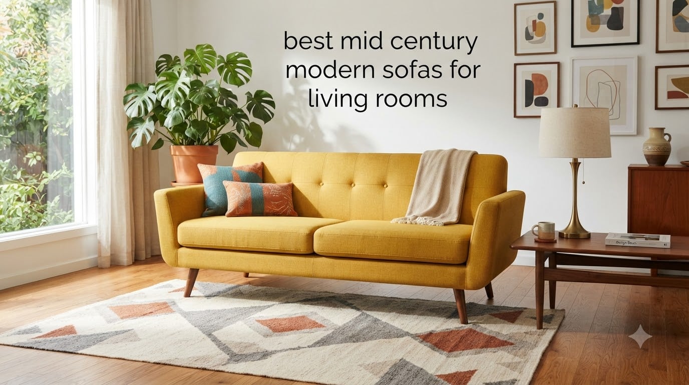 best mid century modern sofas for living rooms