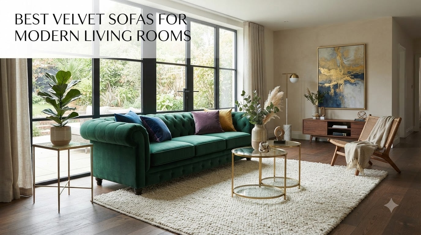 best velvet sofas for modern living rooms