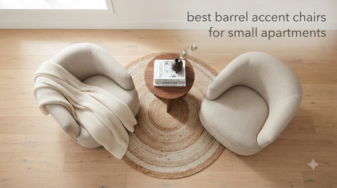 best barrel accent chairs for small apartments