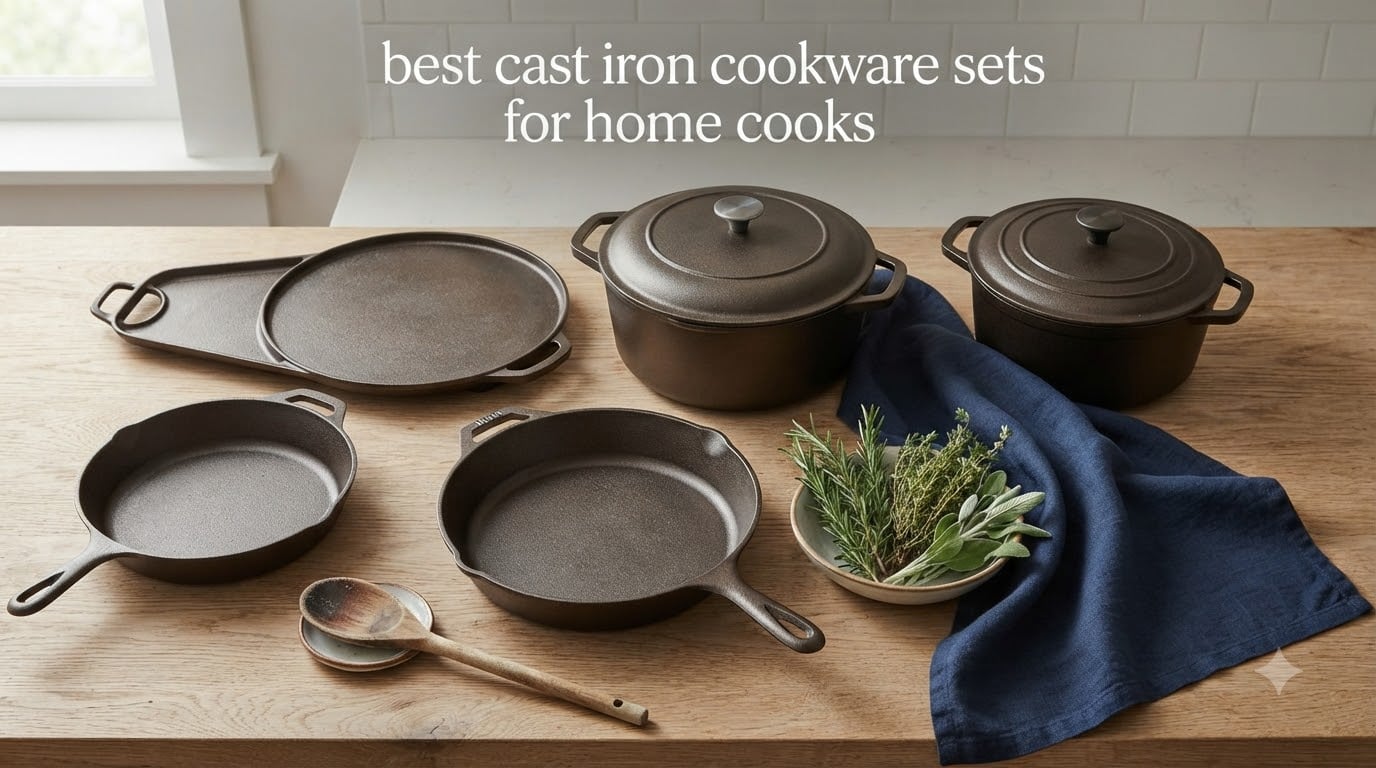 best cast iron cookware sets for home cooks