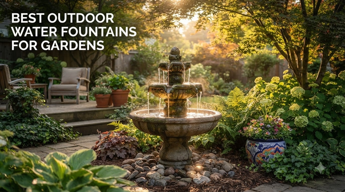 best outdoor water fountains for gardens