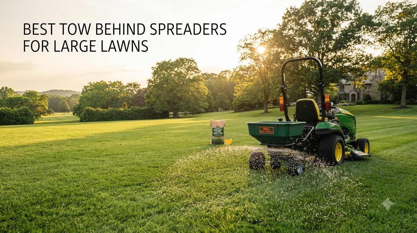 best tow behind spreaders for large lawns