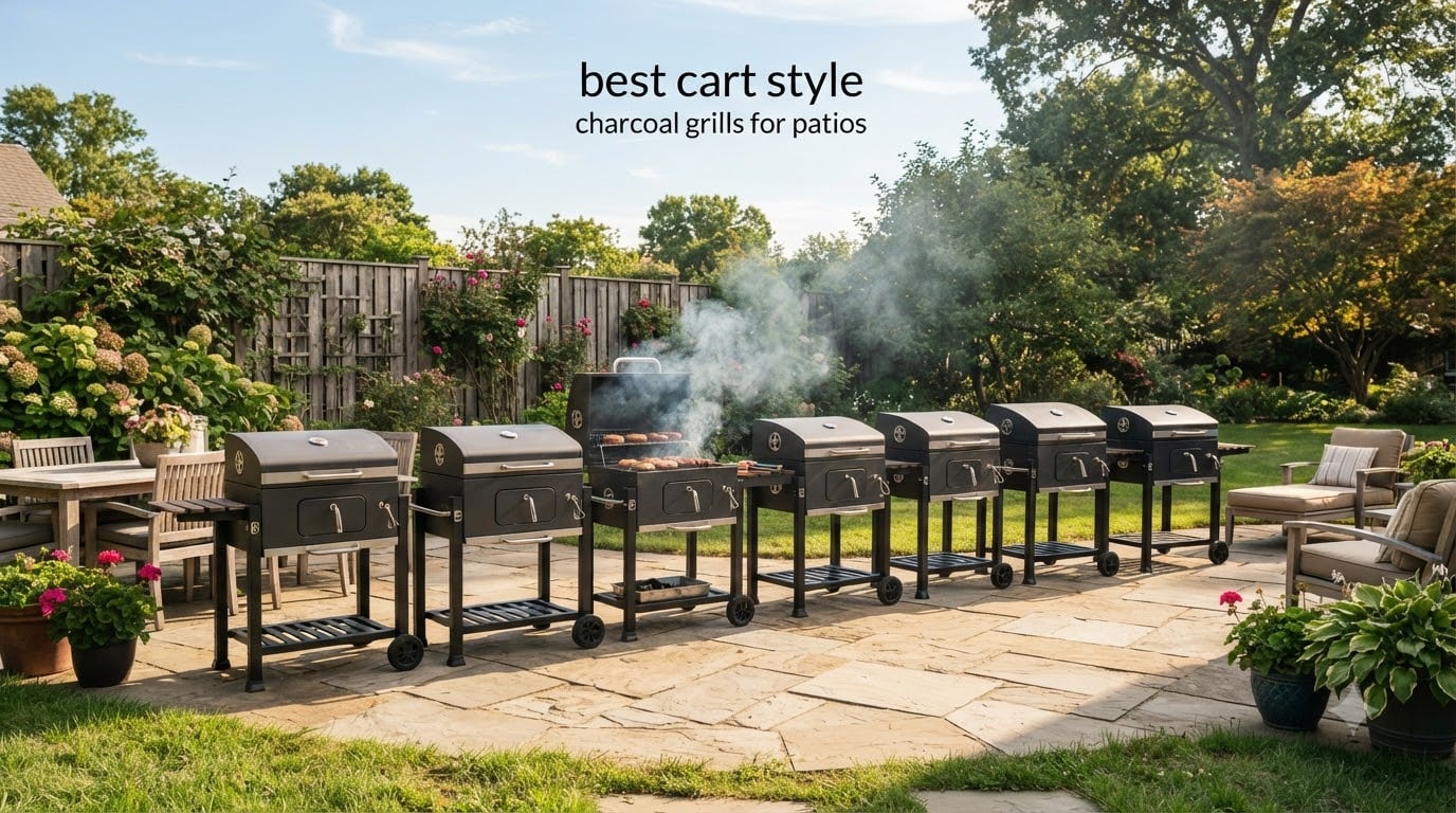 best cart style charcoal grills for patios