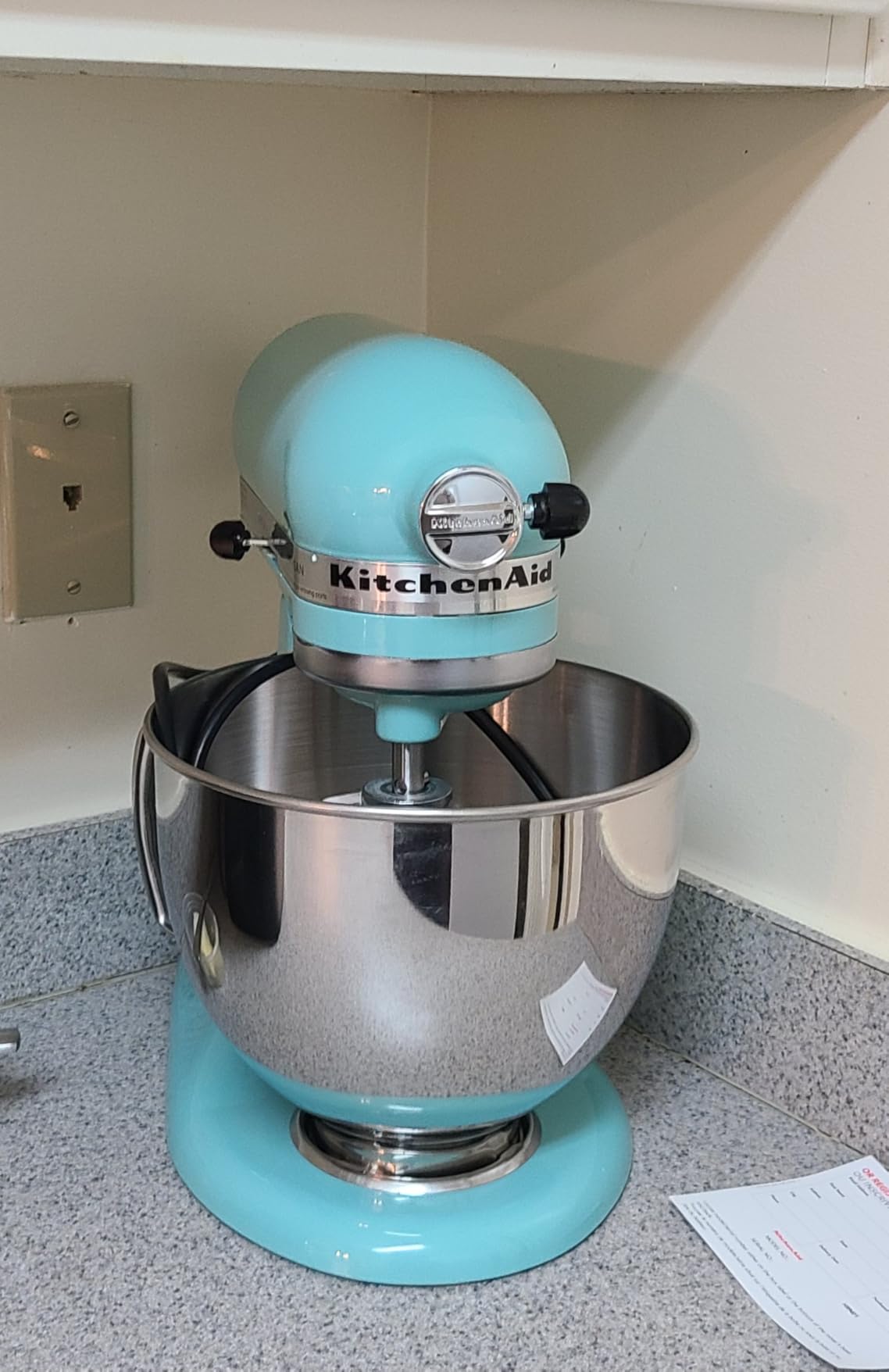 KitchenAid Artisan, 5-Qt Tilt Head Stand Mixer, KSM150PS, Almond Cream customer photo 1