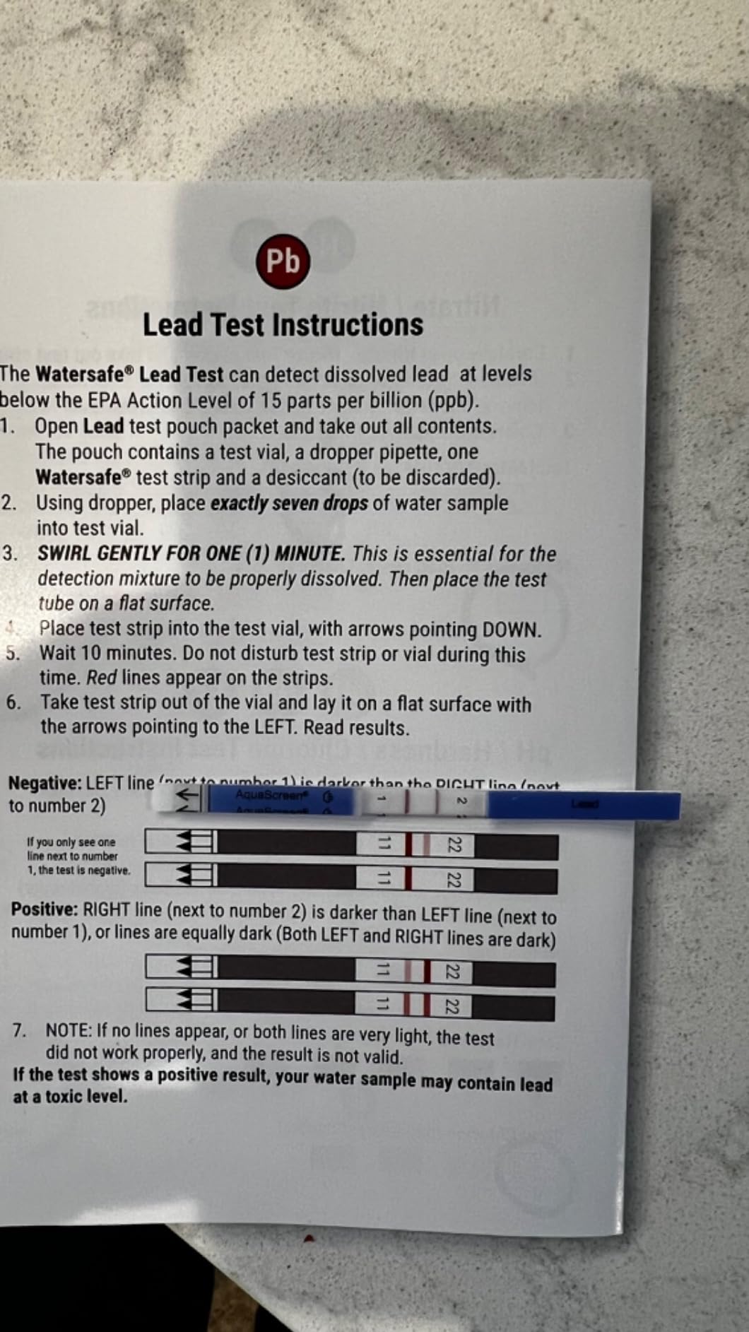 Watersafe The Original Water Testing Kit for Drinking Water, Well and Tap Water, Sensitive Lead in Water Test, Bacteria, Hardness, pH, Nitrates, Easy Instructions, Lab-Accurate Results, 1 Kit customer photo 2