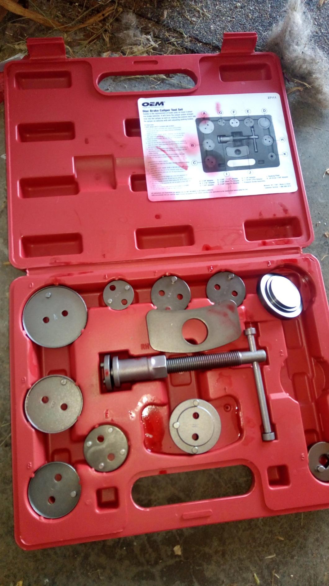 OEMTOOLS 27111 11-Pc Brake Caliper Compression Tool for Single Piston | Brake Piston Tool Set, Adapters Included for Use with Most Cars, Forces or Rotates Pistons into Calipers customer photo 1