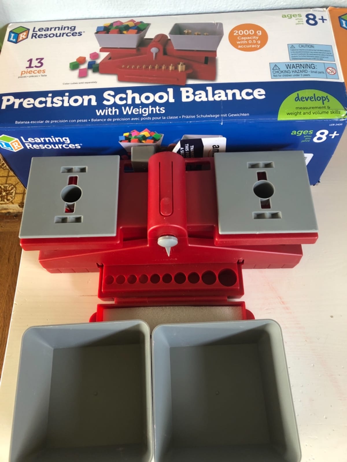 Learning Resources Precision School Balance with Weights | Kids Math Balance Scale Tools, Classroom Math and Science Scale, Kids Science Toys, Classroom Scales, Balancing Weight Toys customer photo 1
