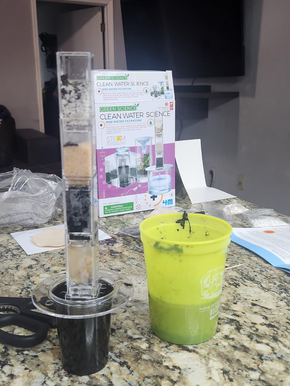 4M Green Science Clean Water Science - DIY Water Filtration Kit for Kids | Mini Desalination Plant, Solar Powered STEM Experiment & Learning Activity, Includes Purification Manual, Ages 5+ customer photo 1
