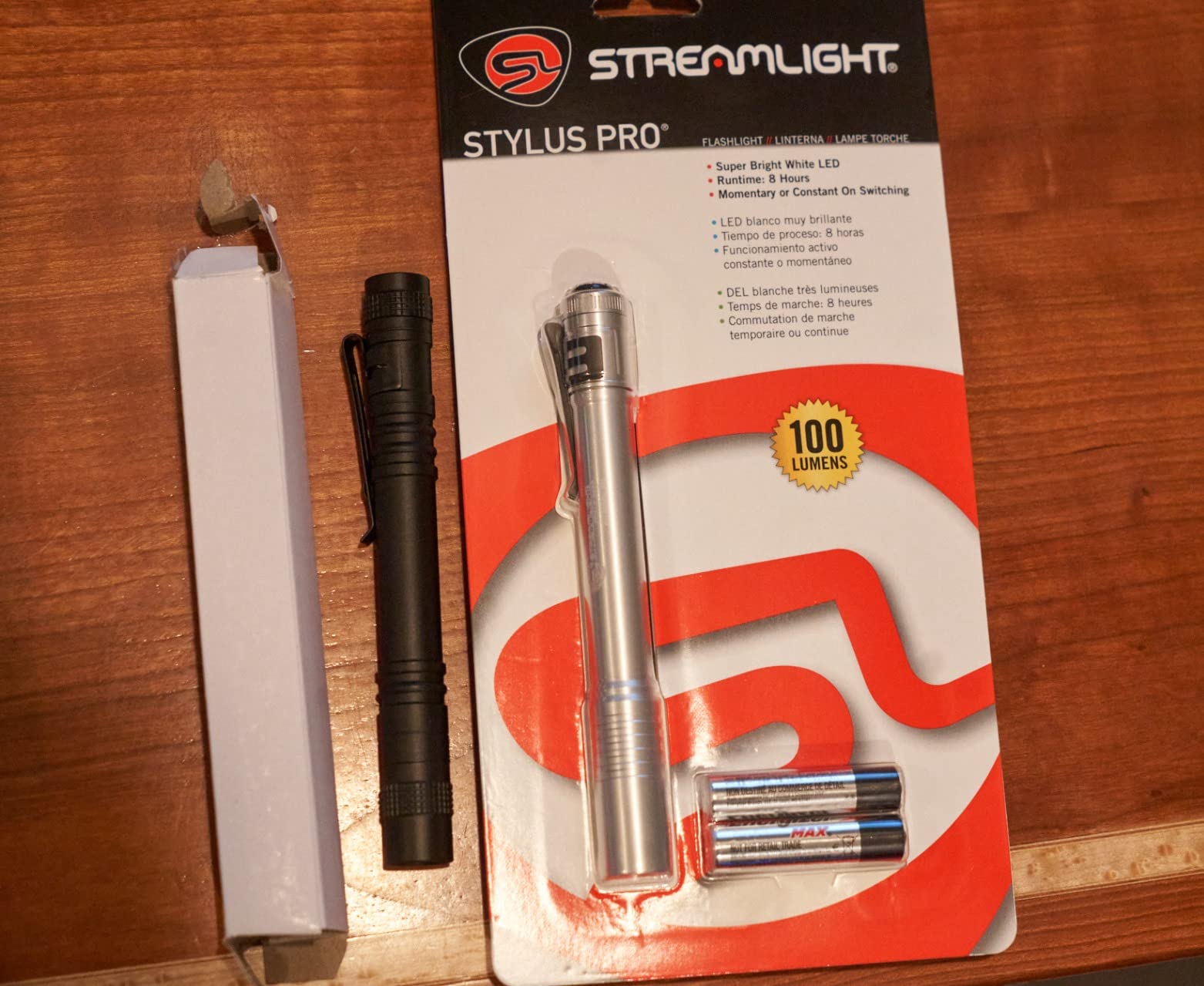 Streamlight 66120 Stylus Pro 100-Lumen White LED Penlight, Red | 100 lumens; runs on 2 AAA alkaline batteries; multi-mode lighting; IPX-rated water resistant; impact-resistance tested customer photo 1