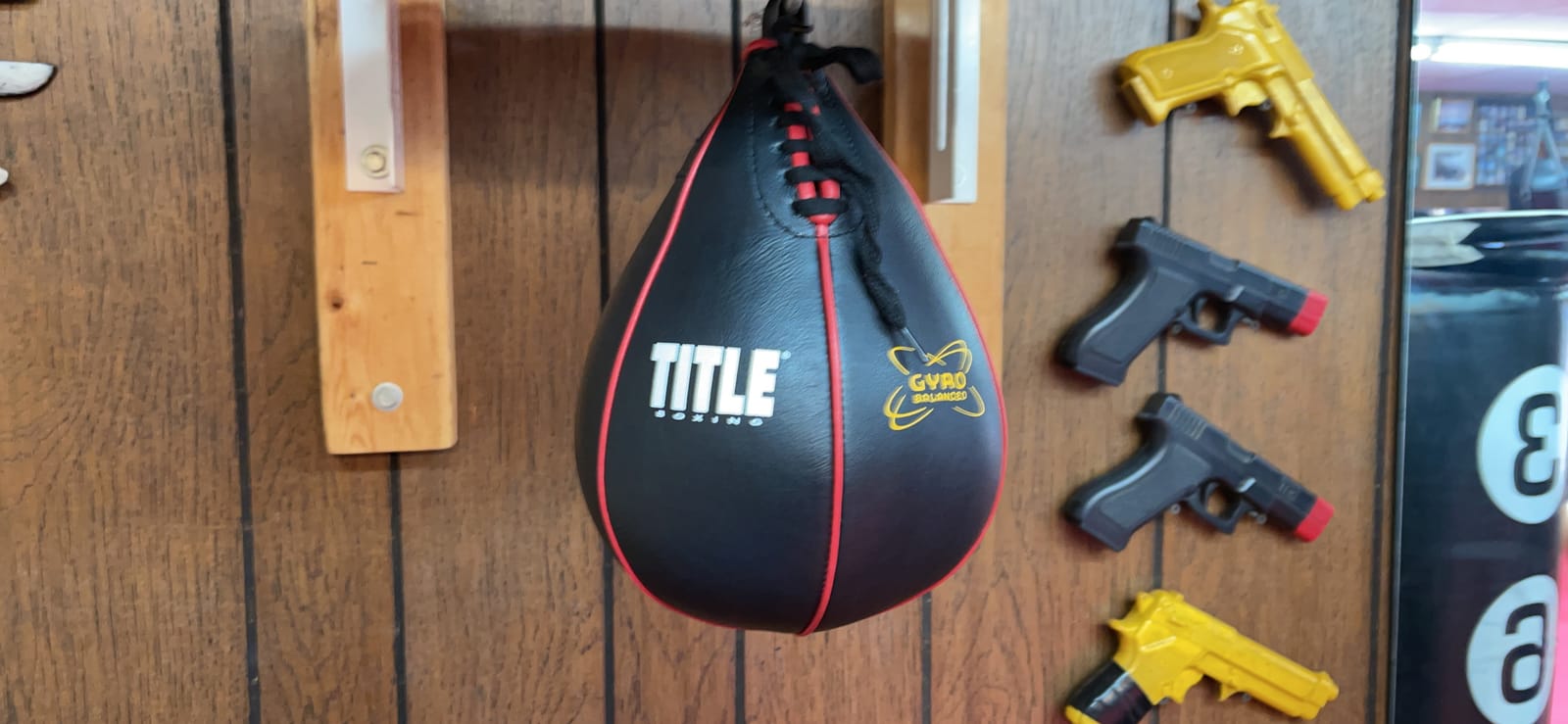 TITLE Boxing Gyro Balanced Leather Speed Bag: Speed Bag for Boxing, Speedbag, Speed Bags, Boxing Speed Bag customer photo 1