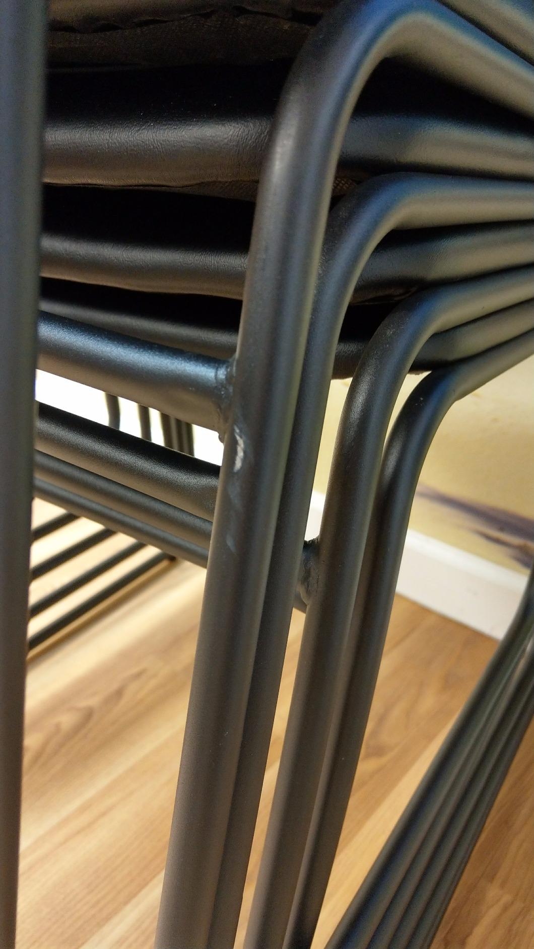 Flash Furniture HERCULES Series 500 lb. Capacity High Density Black Vinyl Stacking Chair with Sled Base customer photo 2