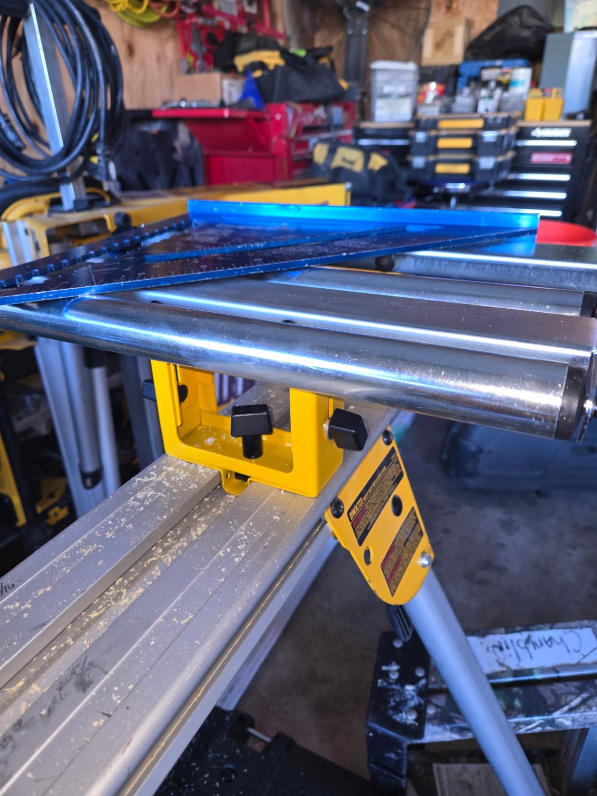 DEWALT Miter Saw Stand Material Support/Stop (DW7029) , Yellow customer photo 2