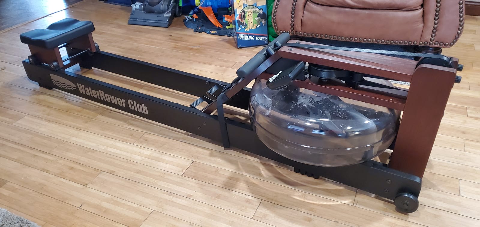 WaterRower Club Rowing Machine with S4 BLE Monitor | USA Made Water Rower | Original Handcrafted Erg Row Machine for Home Use & Gym customer photo 1