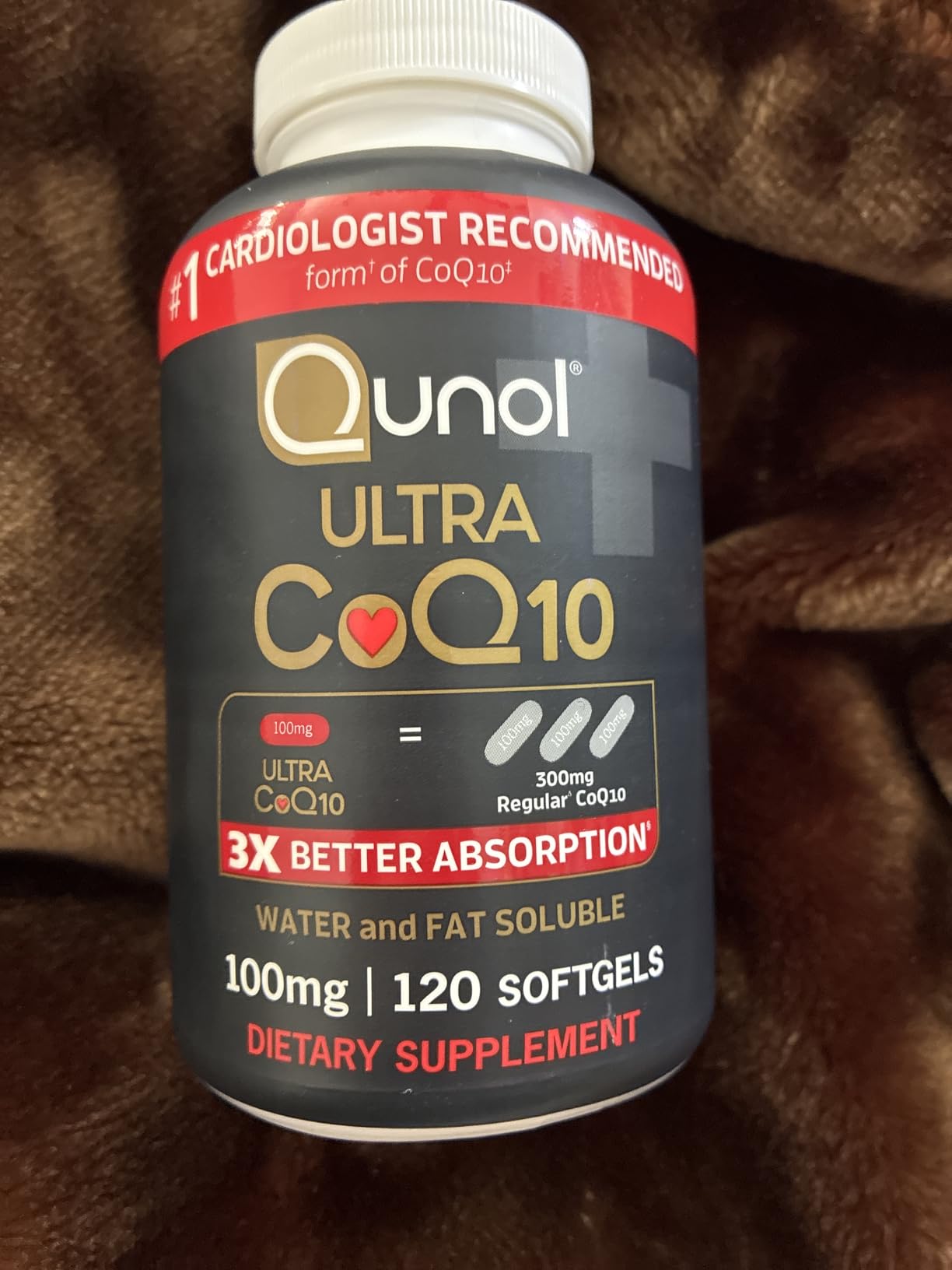 Qunol Ultra CoQ10 100mg, 3X Better Absorption, Antioxidant, 120 Softgels | #1 Cardiologist Recommended Supplement for Heart Health, Coenzyme Q10 Supplement to support Vascular Health & Cellular Energy customer photo 1