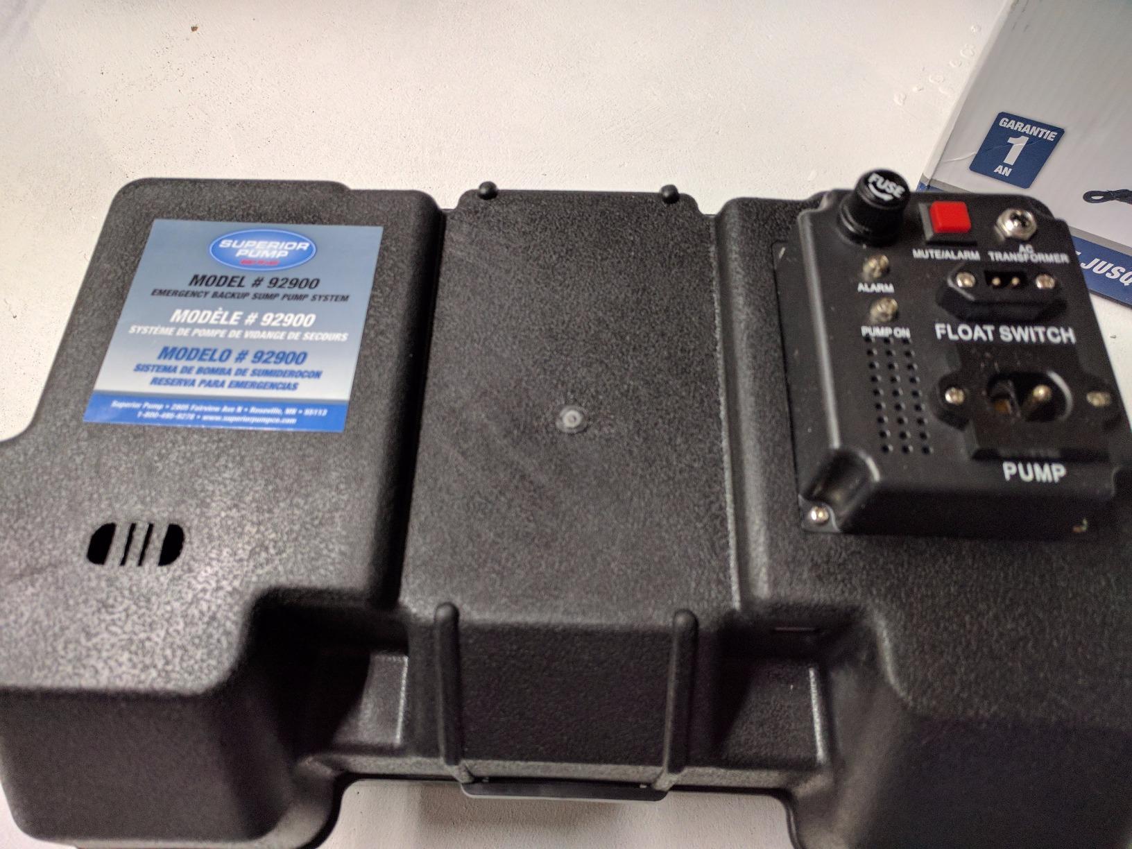Superior Pump 92900 12V Battery Back Up Submersible Sump Pump with Tethered Switch customer photo 1