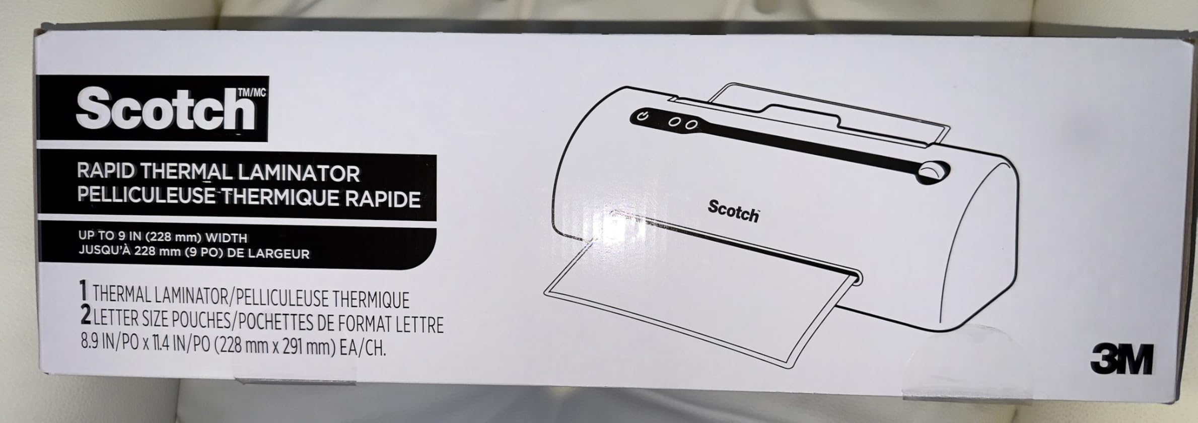 Scotch Rapid Thermal Laminator, 9 inch | Ready in 1 Minute, Never Jam Technology Automatically Prevents Misfed Items, Includes 2 Pouches, TL909X-EF customer photo 1
