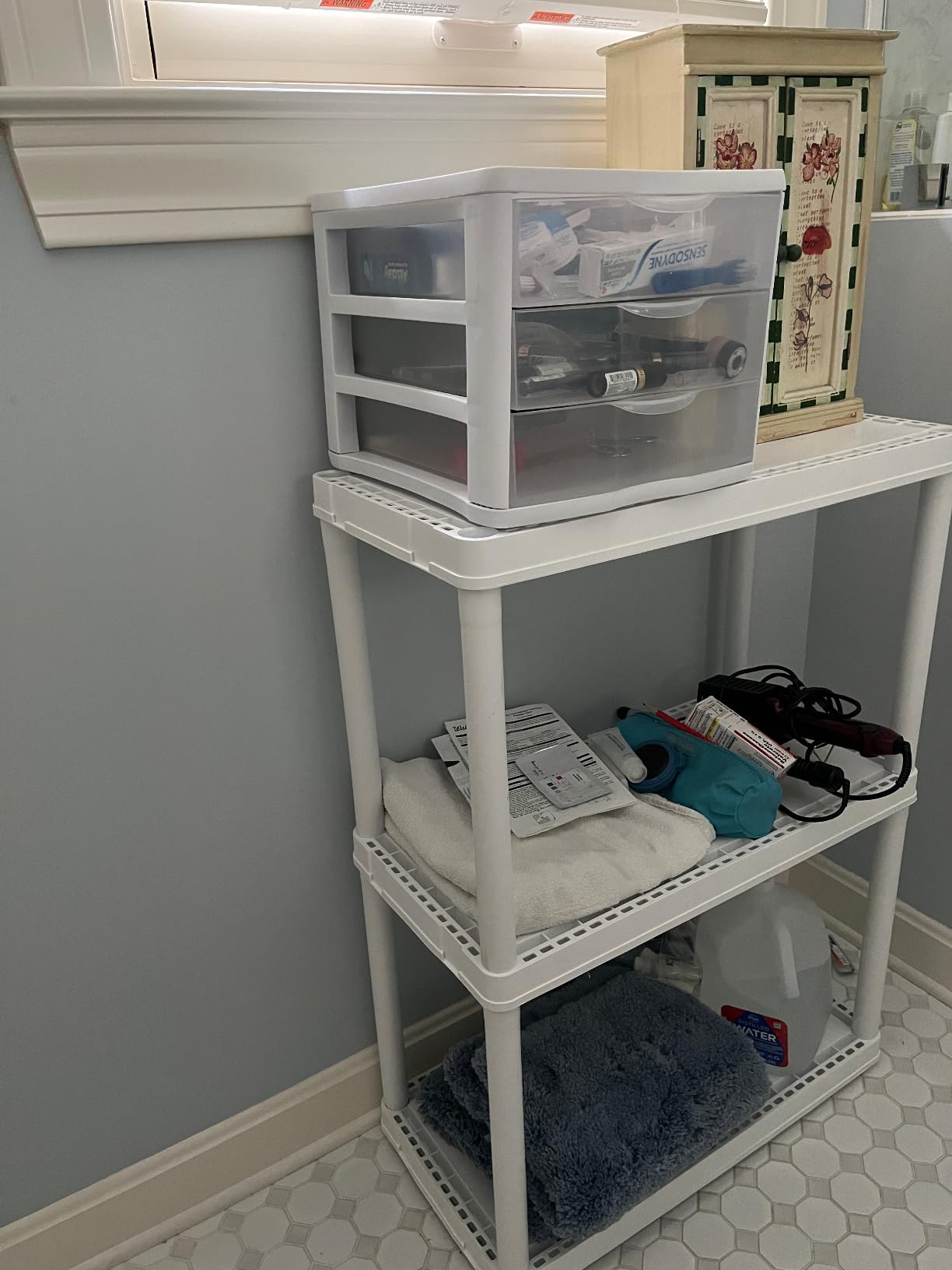 Gracious Living 4 Shelf Fixed Height Solid Light Duty Storage Unit 24 x 12 x 48