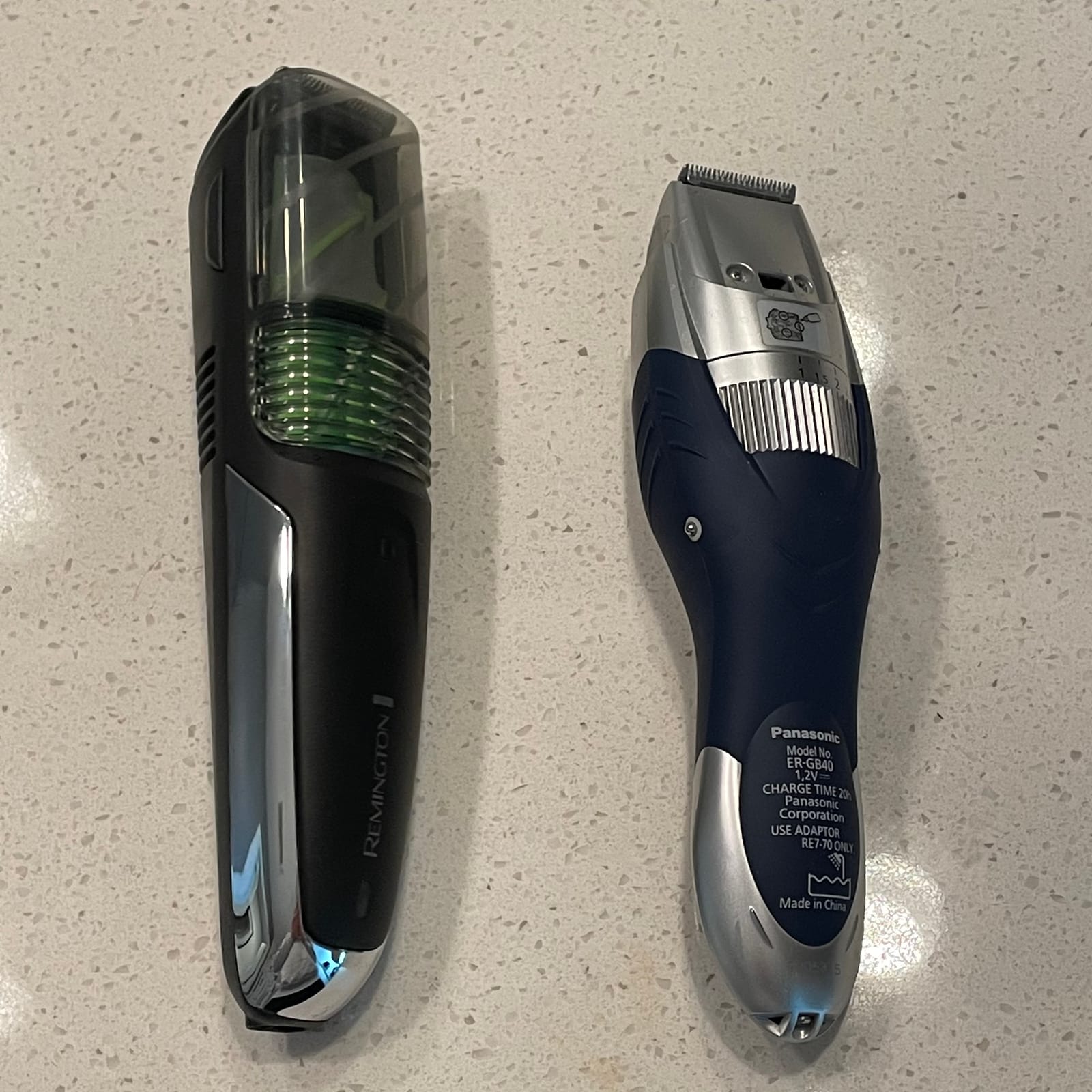 Panasonic Cordless Men's Beard Trimmer with Precision Dial, Adjustable 19 Length Setting, Rechargeable Battery, Washable - ER-GB40-S (Blue) customer photo 1