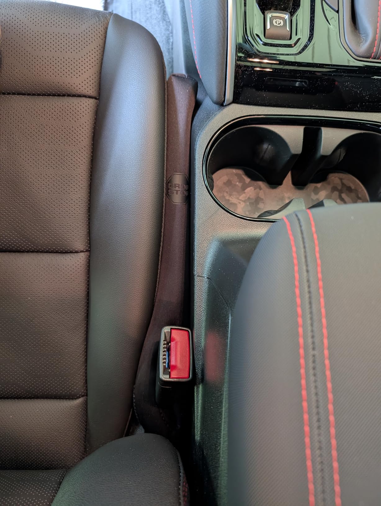 Drop Stop – 2 Original Car Seat Gap Fillers (Shark Tank) + Dash Pad + Light customer photo 2