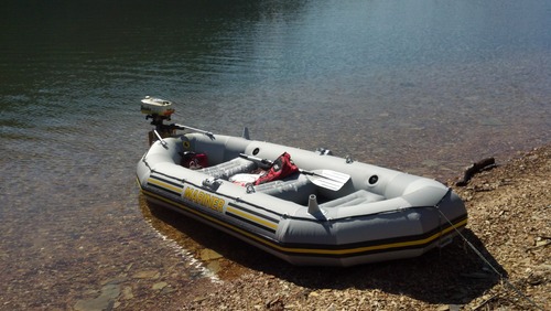 Intex Mariner Inflatable Boat Series: Includes Deluxe Boat Oars and High-Output Pump – SuperTough PVC – Wear-Resistant Keel – Removable Fishing Rod Holders – Heavy Duty Grab Handle customer photo 2