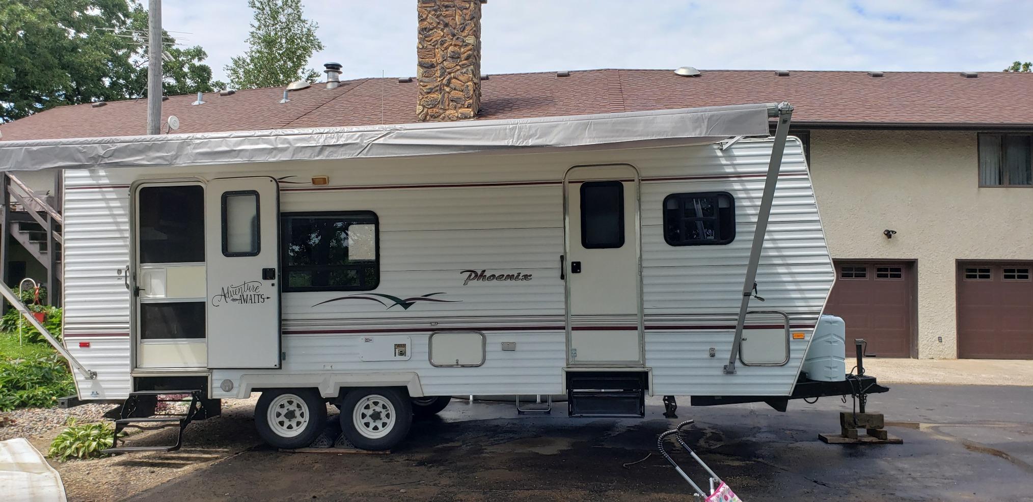 SunWave RV Awning Fabric Replacement | Premium Vinyl Canopy - Burgundy Fade (20') customer photo 1