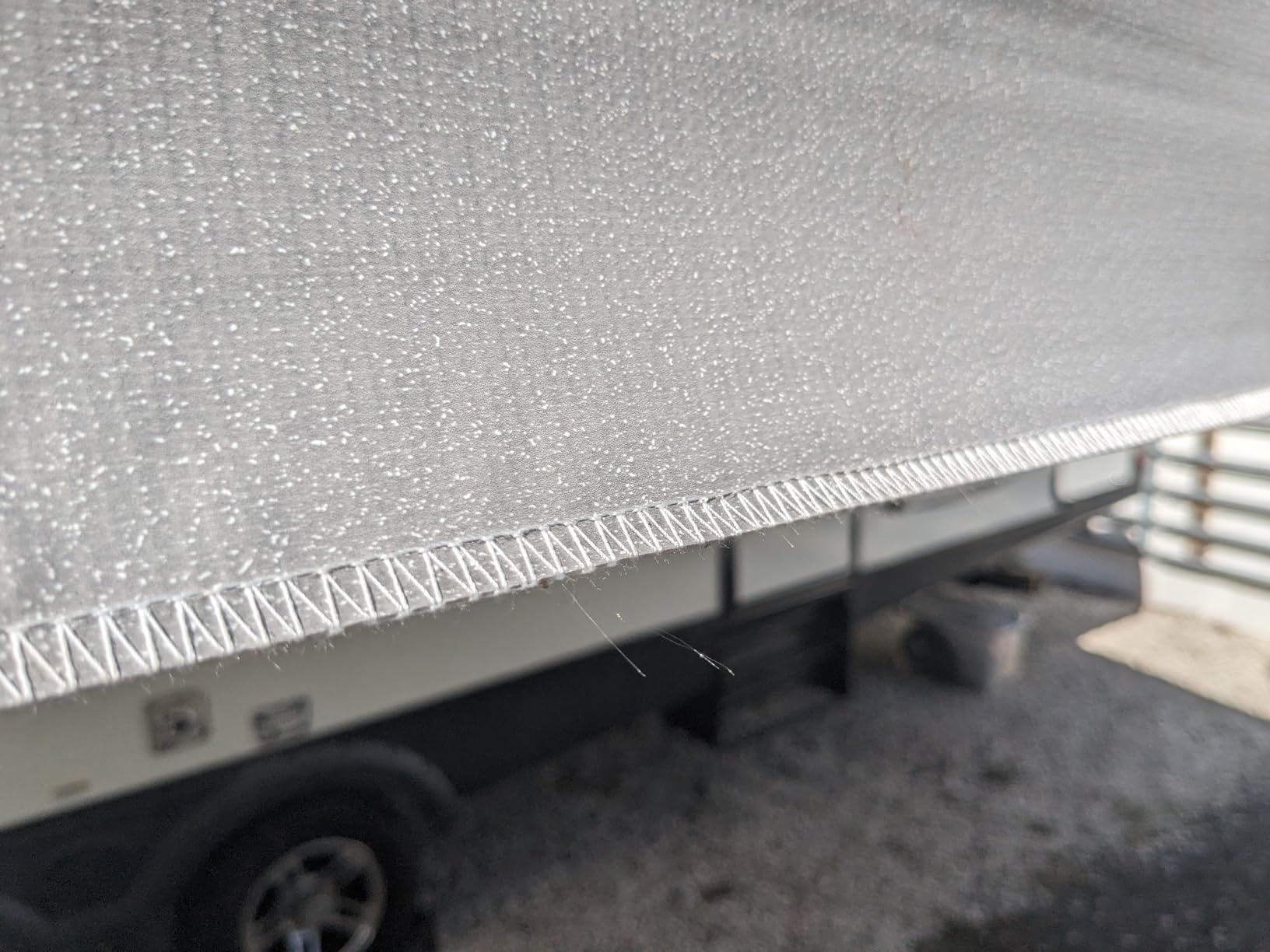 SunWave RV Awning Fabric Replacement | Premium Vinyl Canopy - Burgundy Fade (20') customer photo 2