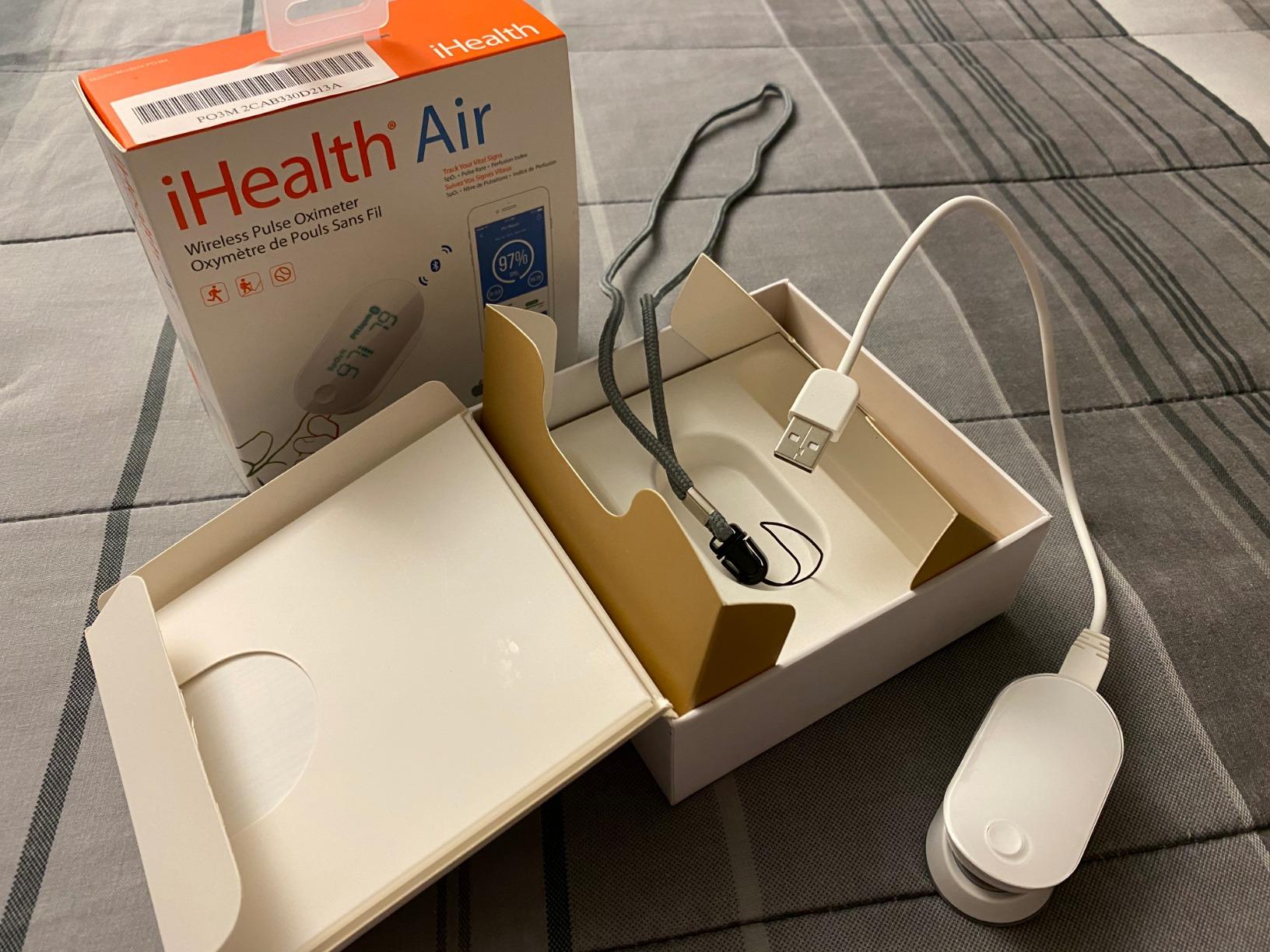 iHealth AIR Rechargeable Fingertip Pulse Oximeter with Bluetooth App Sync | Tracks SpO2, Pulse Rate, Waveform and Perfusion Index customer photo 1