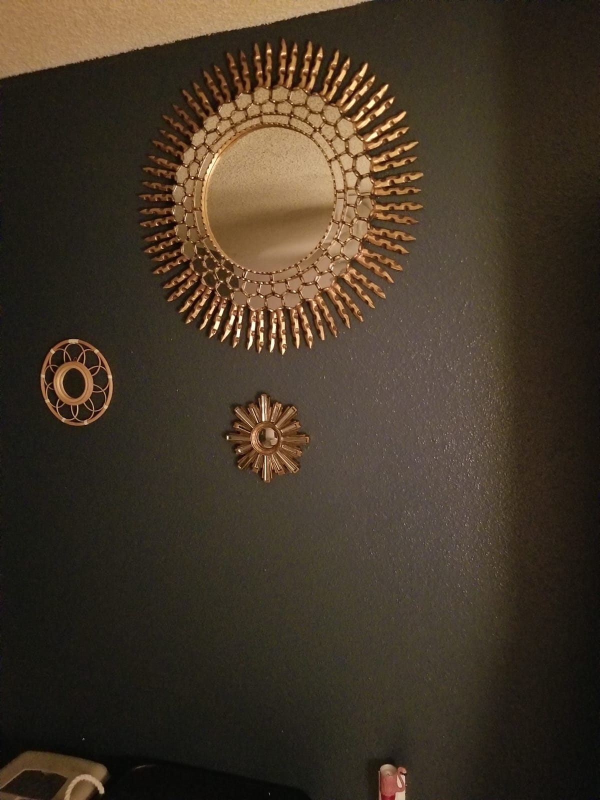 SPI Small Gold Deco Sunburst Convex Wall Mirror customer photo 1