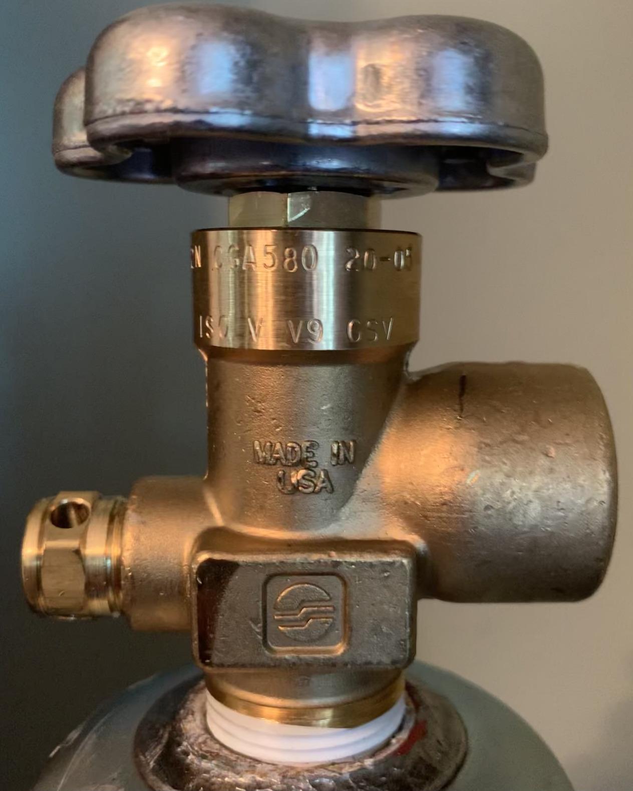 80 cu/ft 75% Argon 25% CO2 Welding Gas Cylinder Tank CGA 580 - FULL customer photo 1