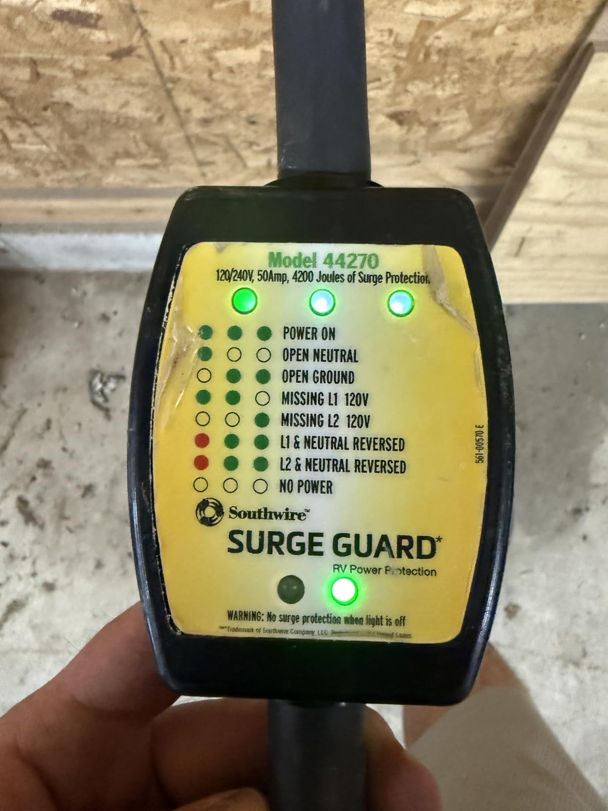 Southwire Surge Guard 44270 Entry Level Portable Surge Protector - 50 Amp customer photo 2