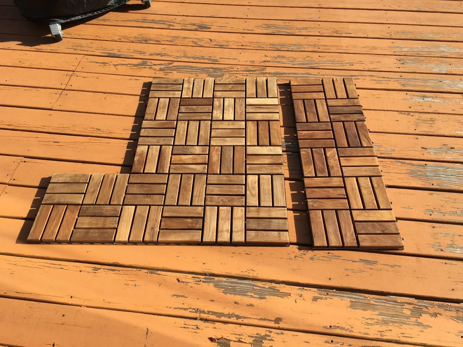 Bare Decor BARE-WF2009 Solid Teak Wood Interlocking Flooring Tiles (Pack of 10), 12