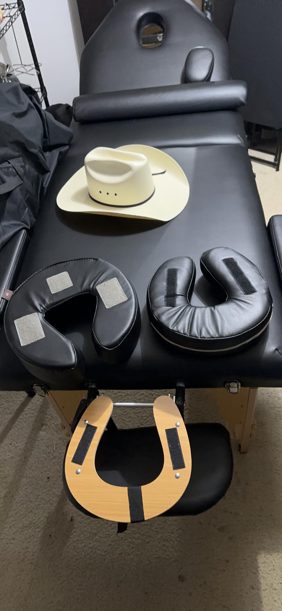 Saloniture Professional Portable Massage Table with Backrest - Black customer photo 1