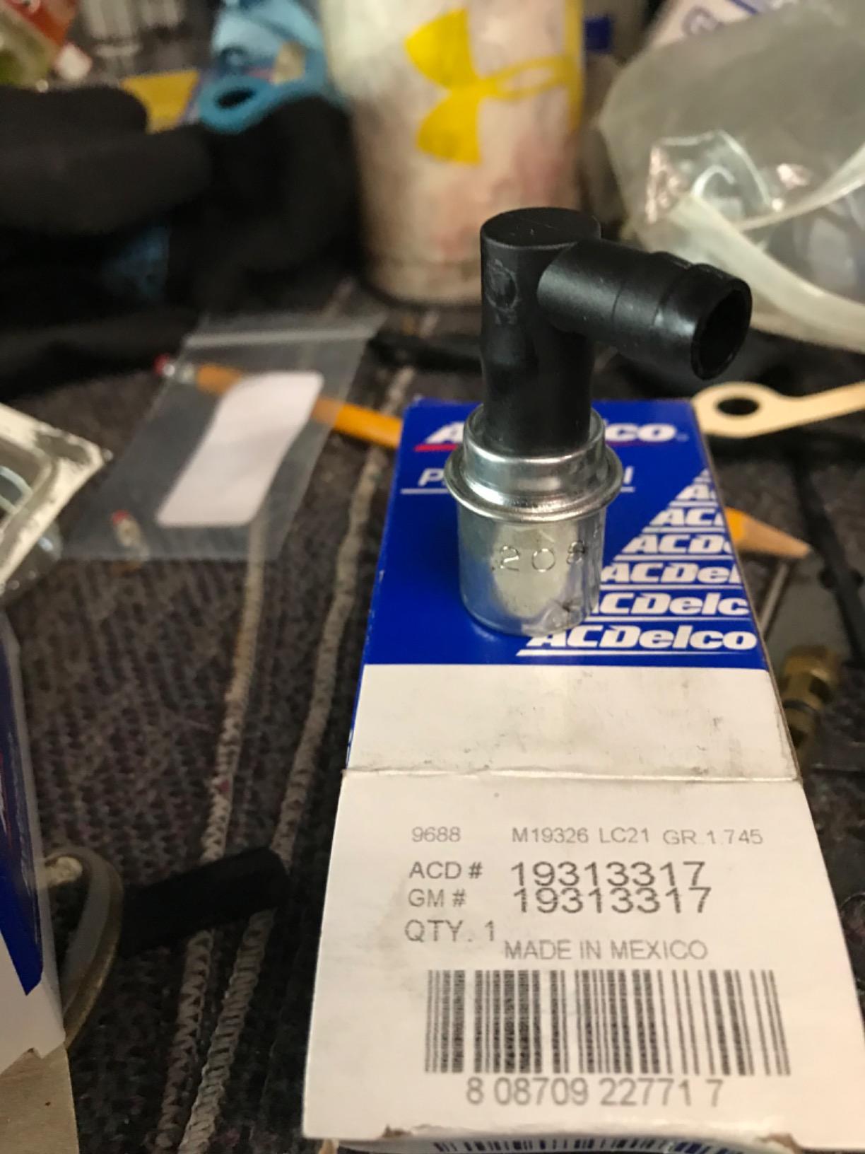 ACDelco Gold 19313317 Positive Crankcase Ventilation (PCV) Valve customer photo 2