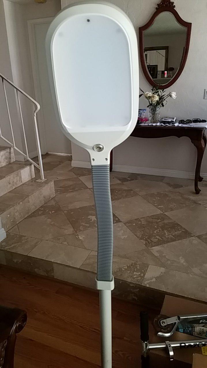 Brightech Litespan - Bright LED Floor Reading Lamp for Over Chair Crafts and Reading, Gooseneck Adjustable Standing Lamp customer photo 2