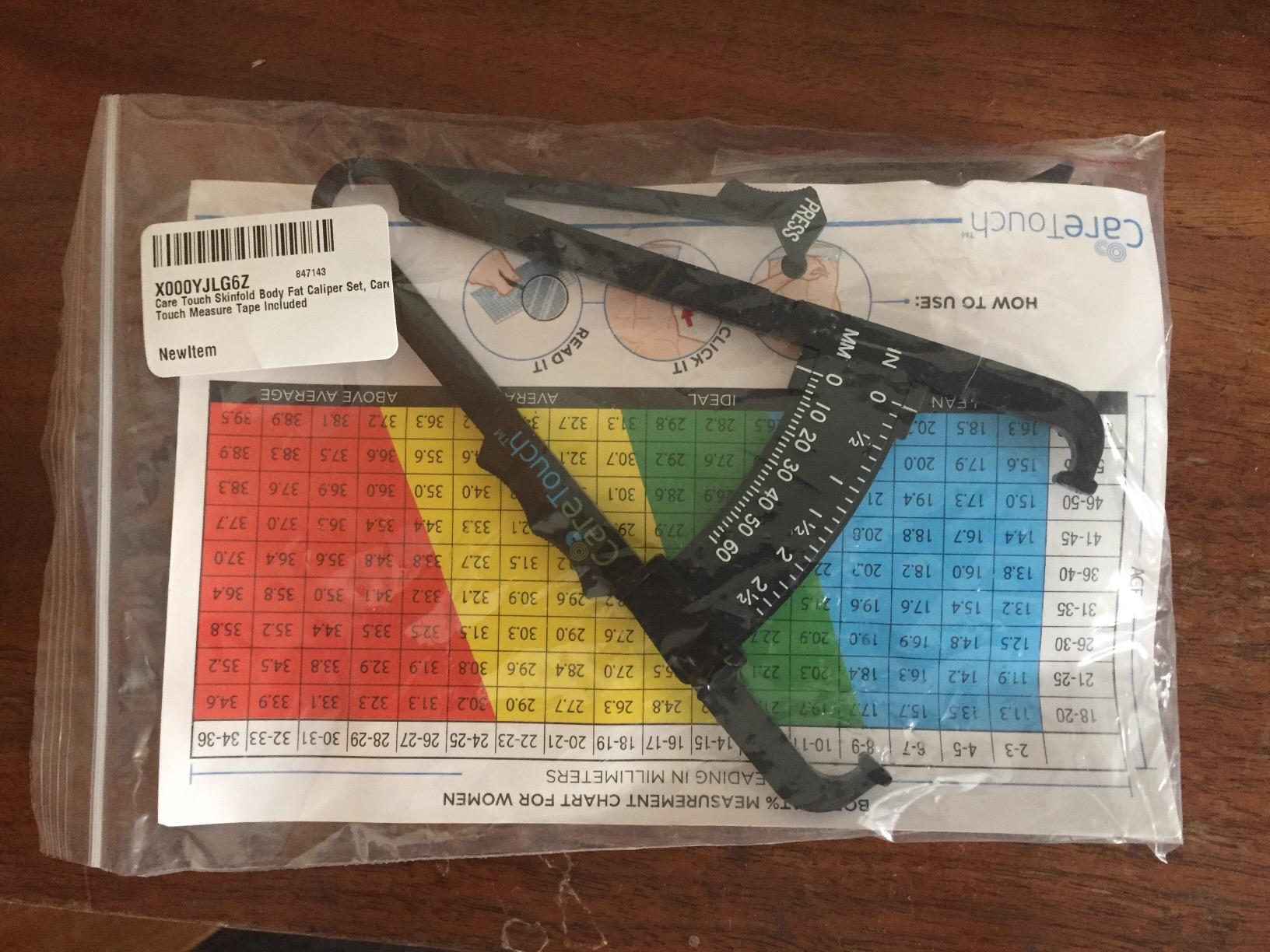 Care Touch Skinfold Body Fat Caliper Set, Measure Tape Included customer photo 1