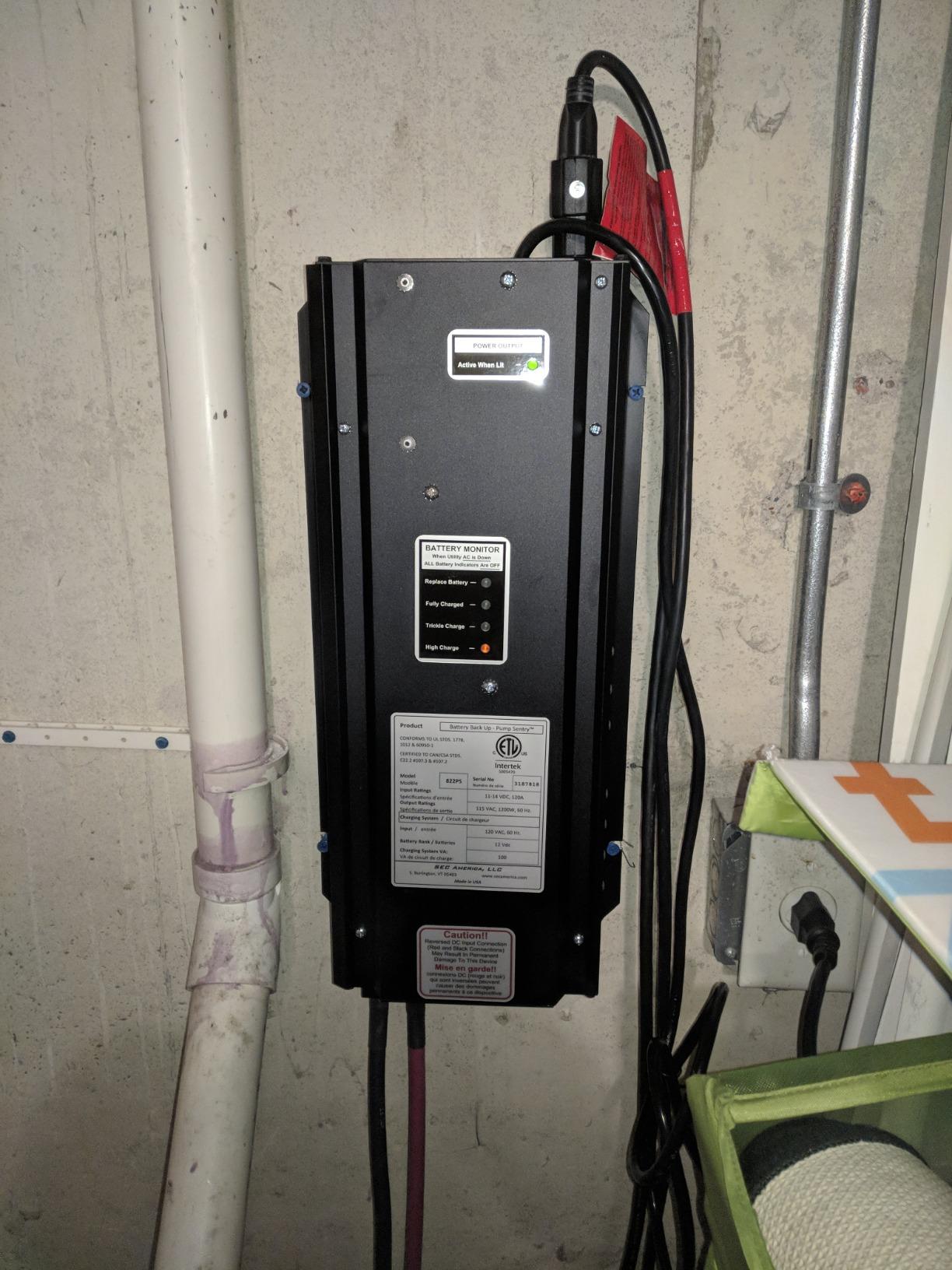 822PS - Sump Pump Backup System customer photo 1