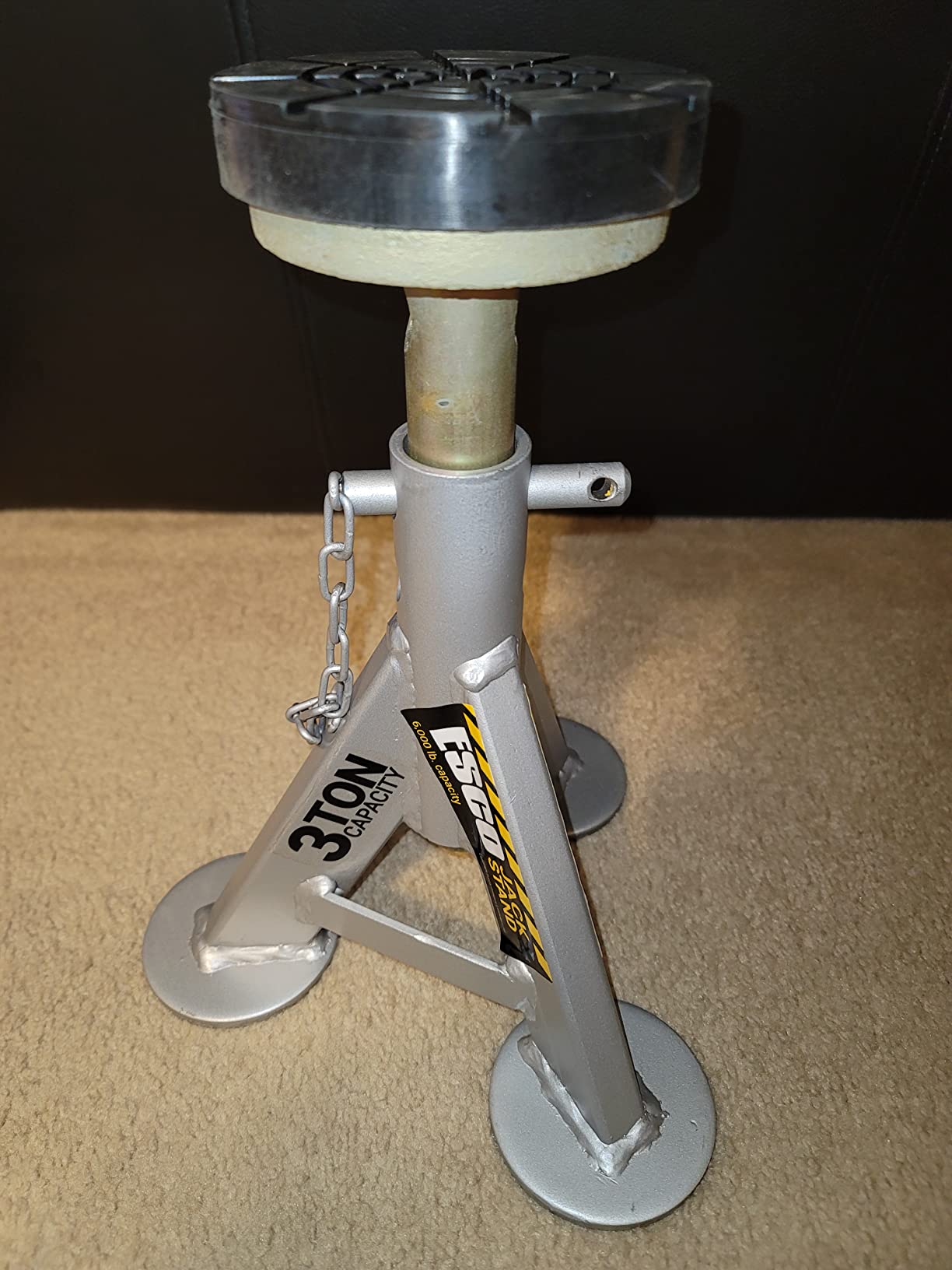 ESCO 10499 Low Profile Performance Jack Stand, Flat Top Rubber Cushion Post, 3 Ton Capacity customer photo 2