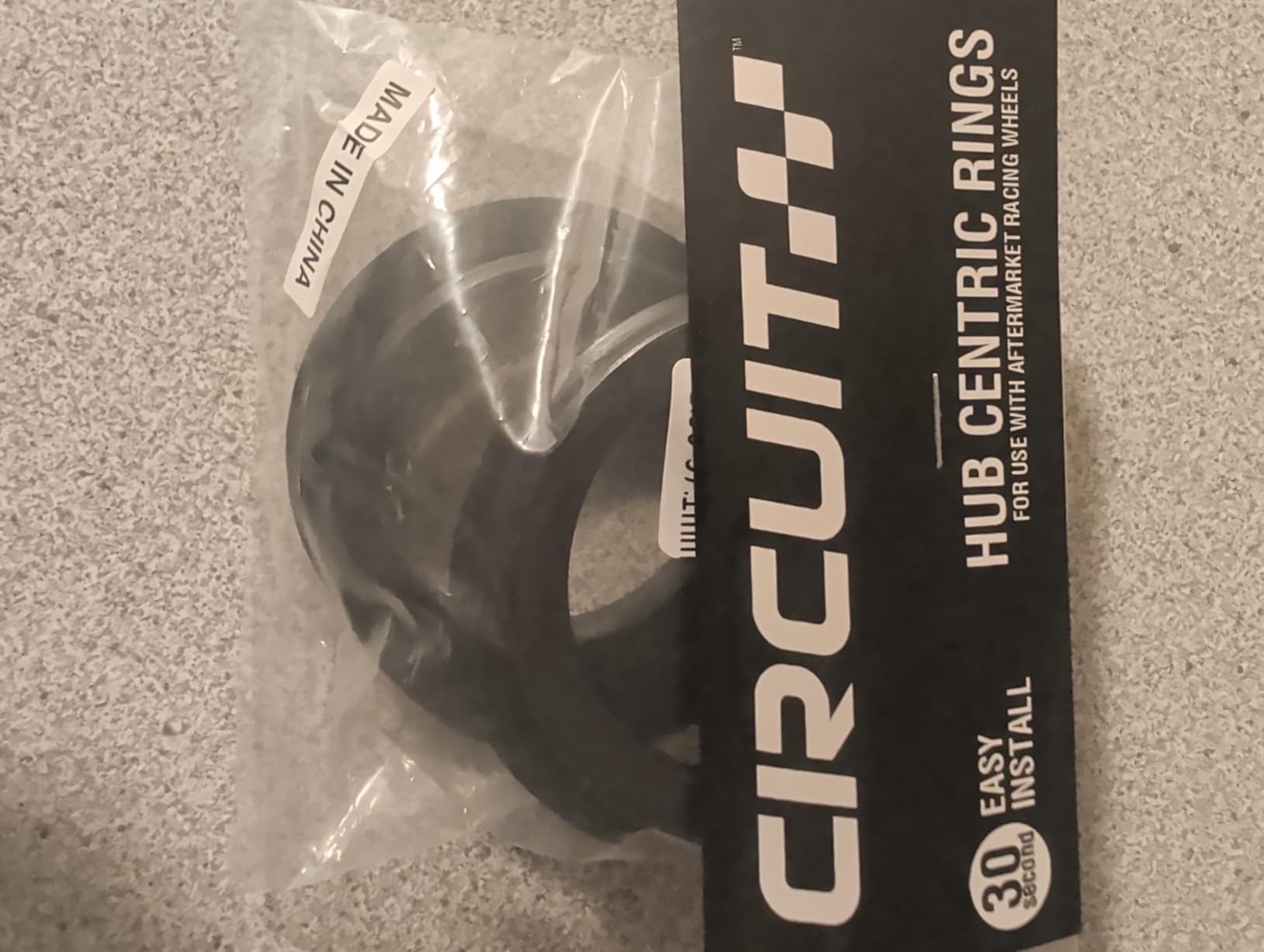Circuit Performance 72.56mm OD to 57.1mm ID Black Plastic Polycarbonate Hub Centric Rings customer photo 1