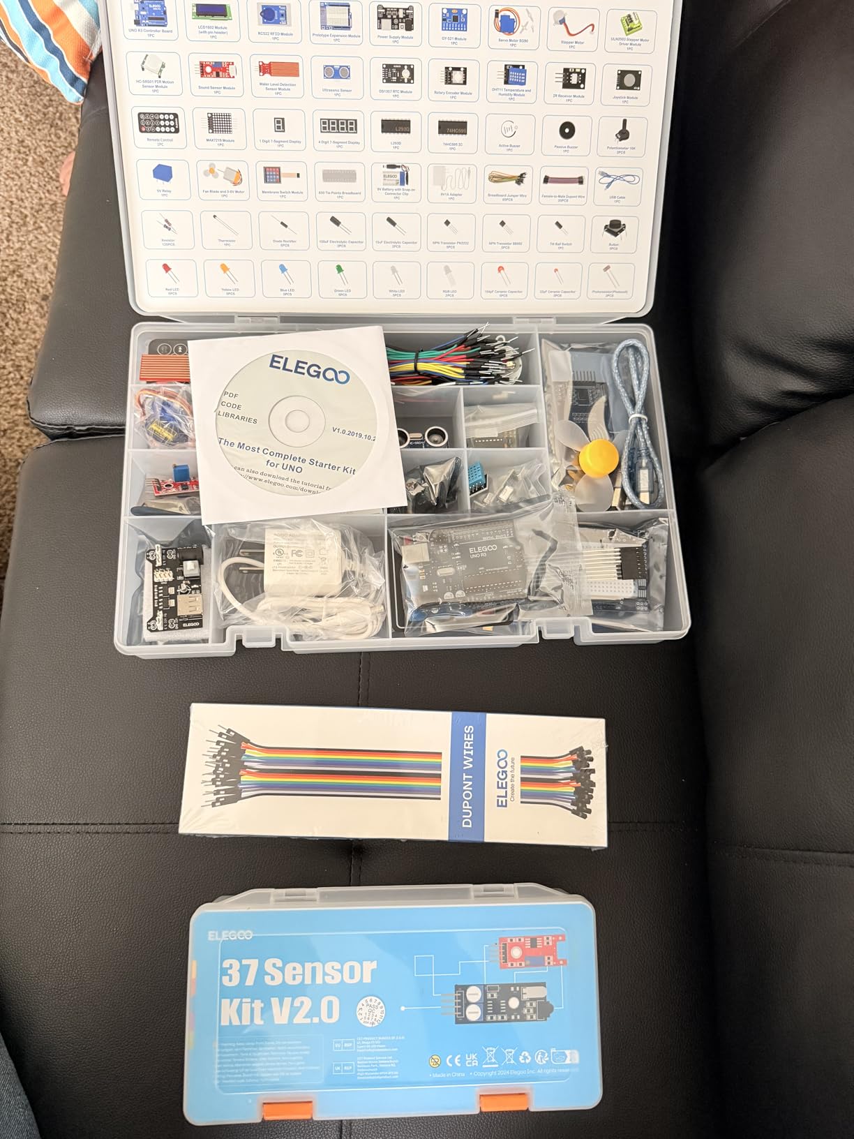 ELEGOO 37-in-1 Sensor Modules Kit with Tutorial Compatible with Arduino customer photo 1