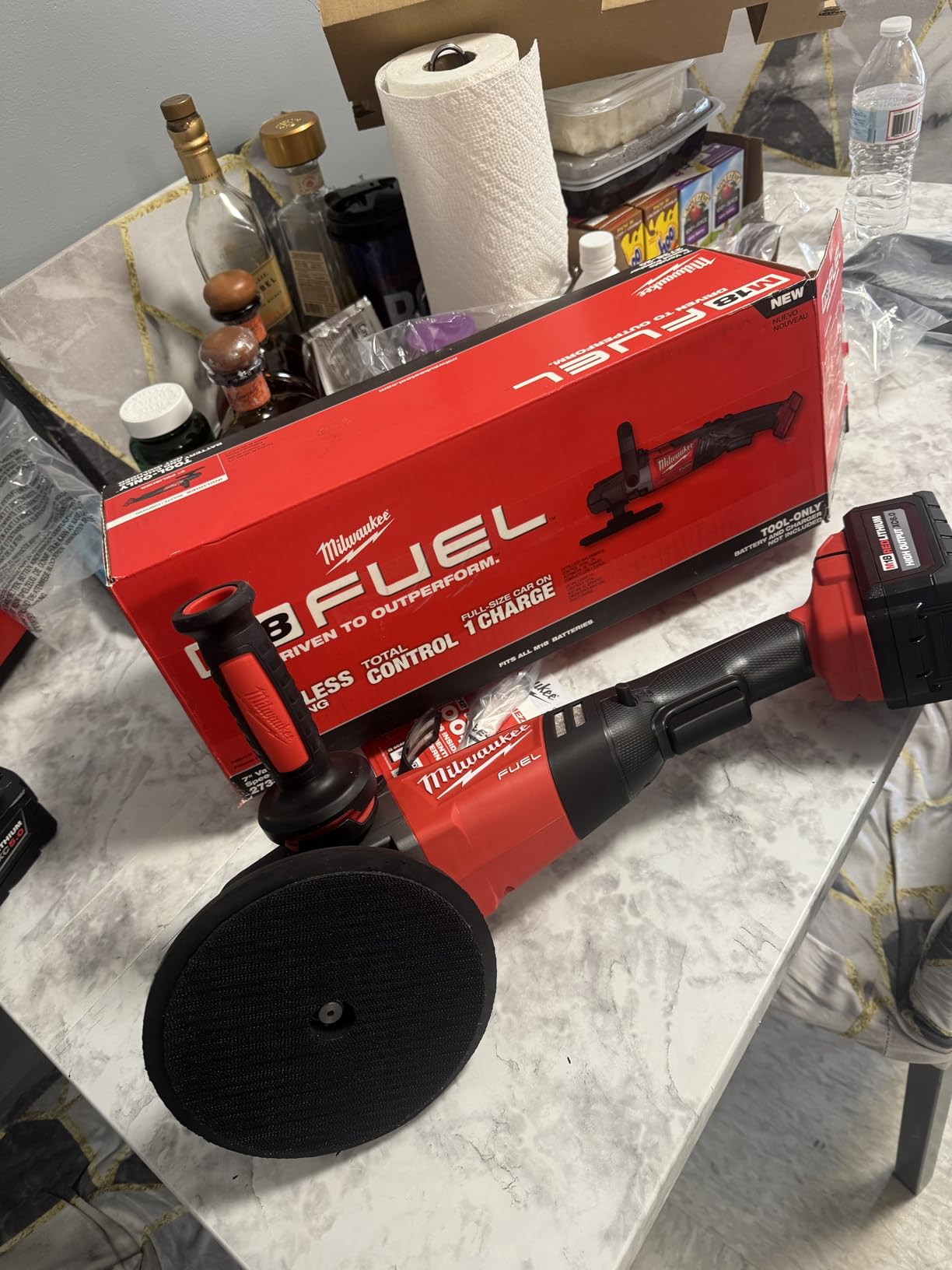 Milwaukee 2738-20 M18 18-Volt Fuel Lithium-Ion Brushless Cordless 7 inch Variable Speed Polisher (Tool-Only) customer photo 1