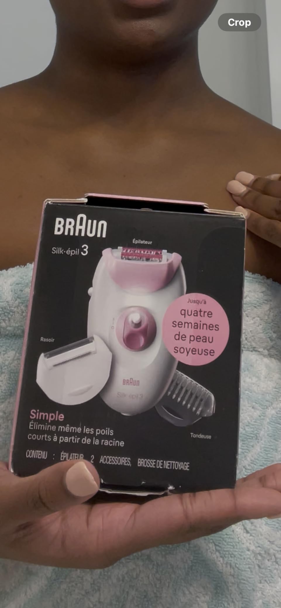 Braun Silk-épil 3 3-270, Epilator for Women for Long-Lasting Hair Removal, 20 Tweezer System, Smartlight Technology, Massage Rollers, Shaver and Trimmer Head Included customer photo 1
