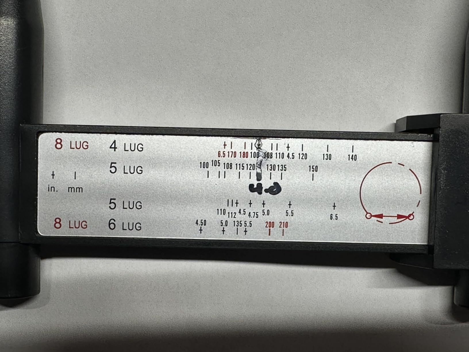 Wheel Stud Bolt Pattern Measuring Tool/PCD Ruler customer photo 1
