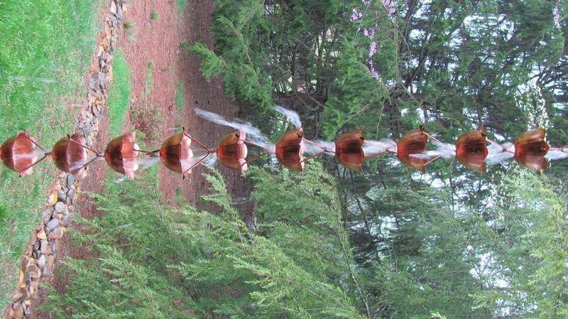 Monarch Rain Chains Pure Copper Lotus Cup Rain Chains for Gutters – 3 ft Extension Decorative Rainchain Outdoor Durable Heavy Duty Gutter Chain Downspout Replacement, Modern Rainchains for Outside customer photo 1