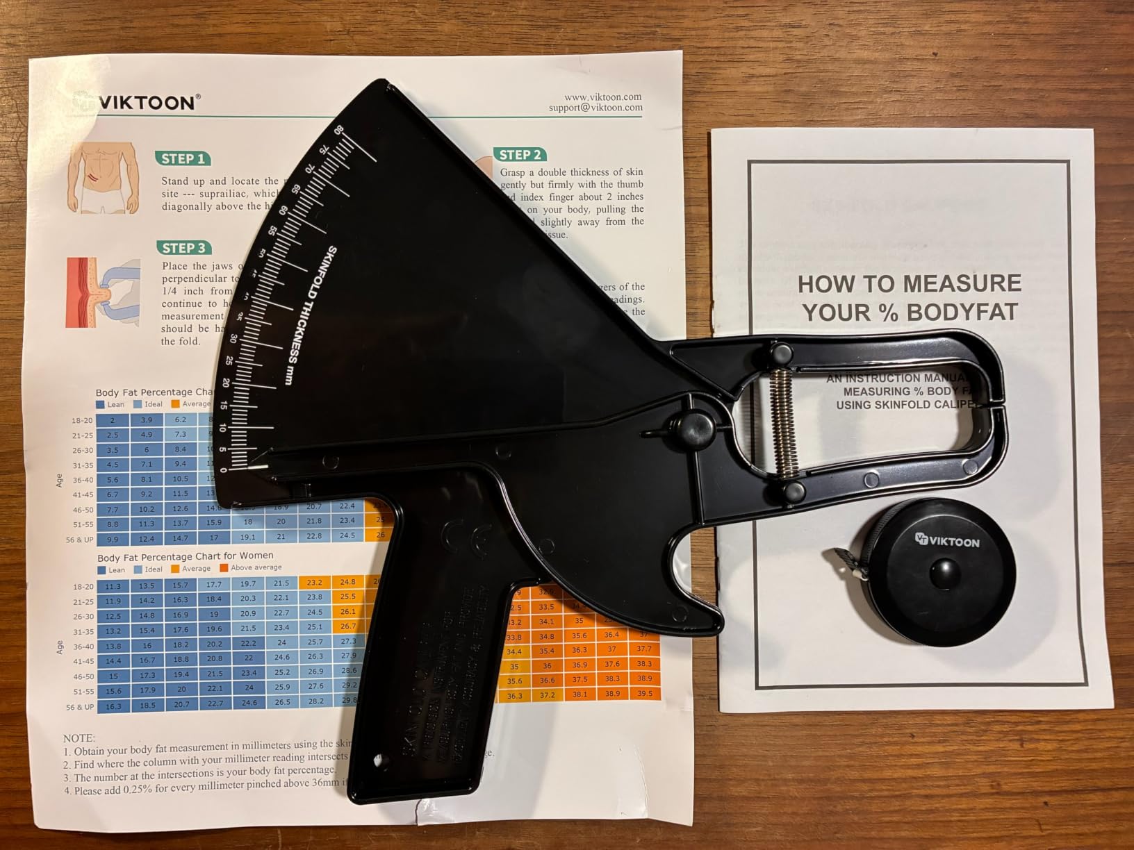 Skinfold Caliper for BMI Body Fat Measurement with Tape Measure customer photo 1
