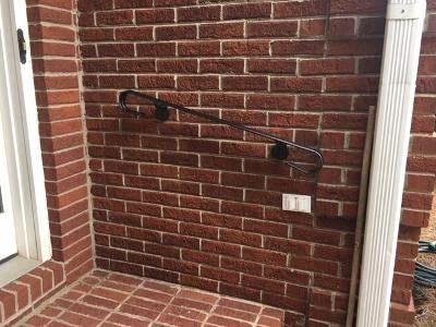 Kenosha Iron 3 Ft Wrought Iron Handrail Staircase Porch Deck Railing- Made in America- Wall Mounted Black Metallic Indoor Outdoor Installation Hardware Included… customer photo 1